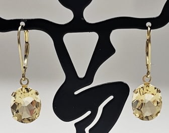 14K Yellow Gold Citrine Drop Earrings Earrings weigh 2.2 Grams: Earrings weigh 2.2 Grams