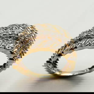 White Diamond 10K Yellow Gold Wide Band Ring Weighs 4.8 grams. Size 7: Weighs 4.8 grams.Size