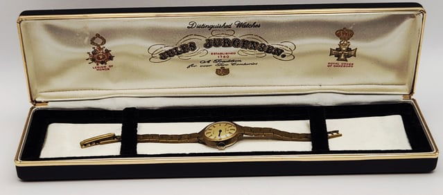 Jules Jurgensen 17 Jewels Wind Watch #5562 Gold Tone