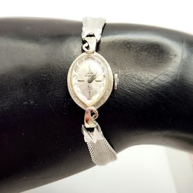 14K White Gold Jules Jurgensen With Speidel 1/20 Gold Filled Band 10K