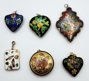 Assorted Enamel Cloisonne Pendants Assorted Enamel Cloisonne Pendants