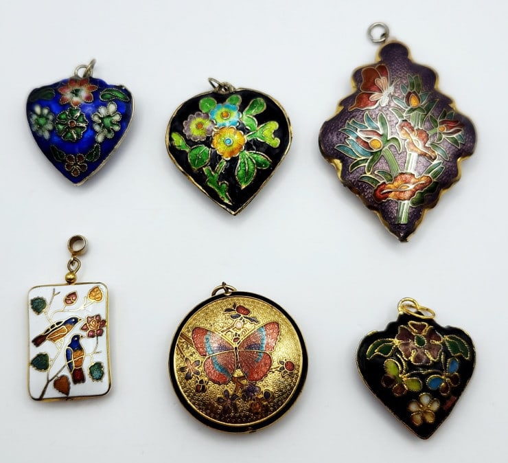 Assorted Enamel Cloisonne Pendants Assorted Enamel Cloisonne Pendants: Assorted Enamel Cloisonne Pendants