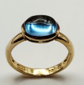 925 Sterling Vermeil Topaz Ring Ring is size 6. Weighs 2.8 grams.