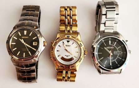 Seiko Quartz Watches #562020 #2N0013 & #2D6189 Watches are untested.