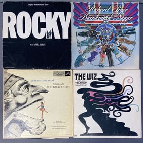 Vinyl Records Rocky, Wiz, Richard Pryor, Toscanini The Wiz musical recording, Atlantic Records SD