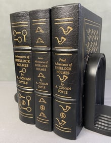 Sherlock Holmes Easton Press Books Set of Three Leather bound Sherlock Holmes books by Sir Arthur
