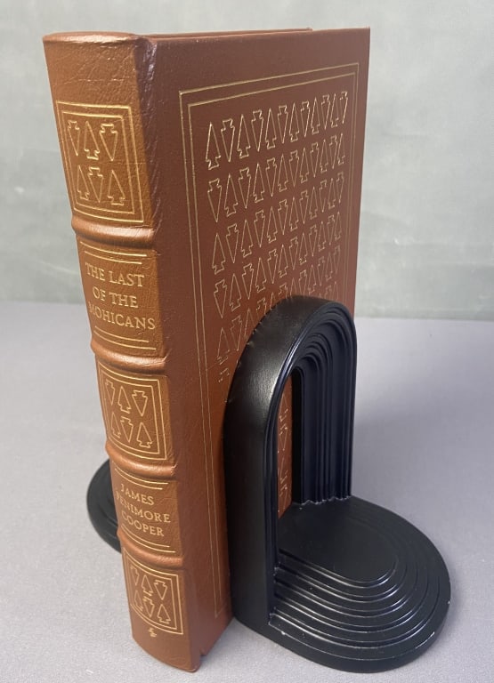 Easton Press Last of the Mohicans Book The Last of the Mohicans by James Fenimore Cooper, published: The Last of the Mohicans by James Fenimore Cooper, published by Easton Press, 1979. Leather bound, includes unused bookplate.