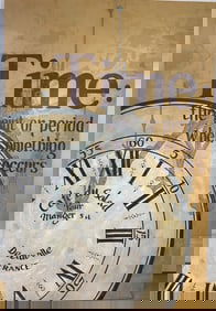 Extra Large Clock Painting by Guildmasters Decoupage painted artwork featuring a click and
