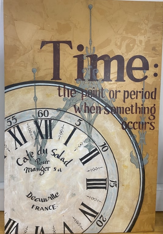 Extra Large Clock Painting by Guildmasters Decoupage painted artwork featuring a click and (1 of 8)