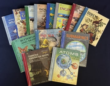 Vintage The Golden Library of Knowledge Books 13 books. All show light to heavy signs of age/wear.