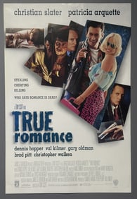 1993 True Romance One Sheet Movie Poster Measures 27 x 40.25 inches. Double sided. From closed movie