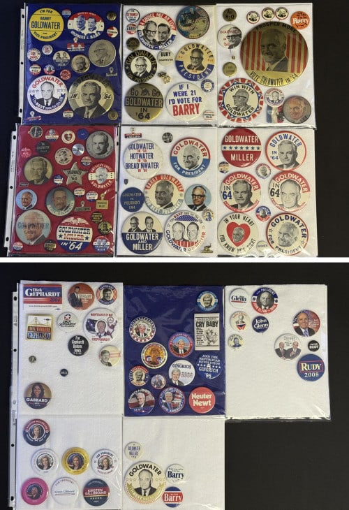 Assorted Lot Pinback Political Buttons Goldwater Barry Goldwater, Newt Gingrich and others. Please (1 of 13)