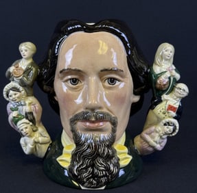 Royal Doulton Ceramic Mug D6939 Charles Dickens No. 882. 7.25 inches tall by 9 inches wide. Free
