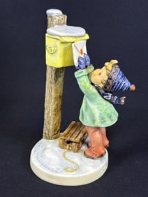 Goebel Hummel Figurine 340 Letter to Santa 7.25 inches tall by 4 inches wide. Free from damage.