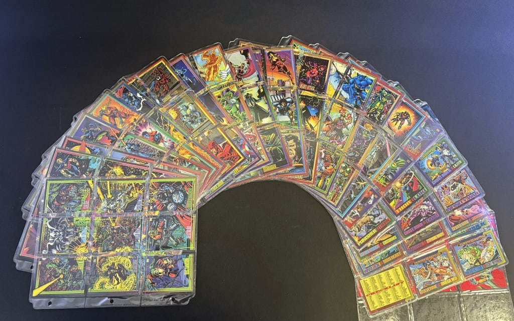 1993 Marvel Comics Trading Cards Near Complete Set 1-180 + 5 of the bonus cards. By Skybox. In (1 of 12)