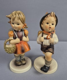 Goebel Hummel Figurines School Boy 82 & School Girl 81