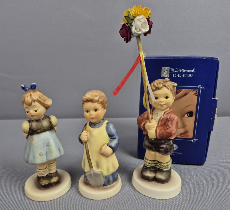 Goebel Hummel Figurines Spring Gifts 2273 In Box Garden Treasures 727 & Two Hands One Treat 493 (1 of 16)