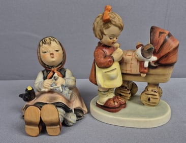 Goebel Hummel Figurines Happy Pastime 69 & Doll Mother 67