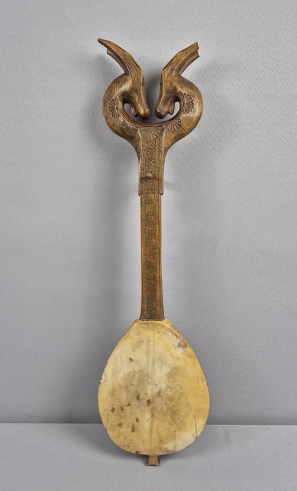 Vintage Wooden Carved Gusle African Banjo Instrument (1 of 13)