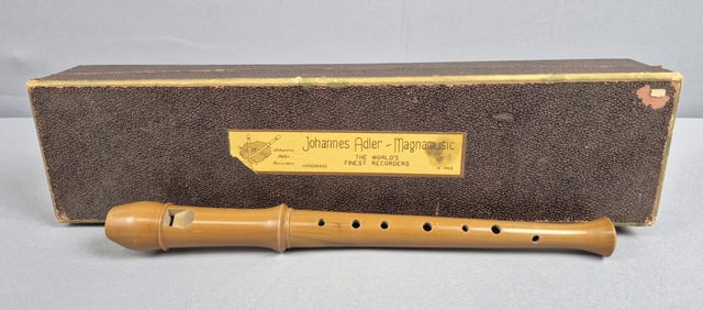Vintage Aura Wooden Recorder Made in Holland Small crack in wood. Please see images for details