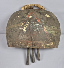 Large Antique Wooden Bell Inside needs repair. Please see images for details regarding the