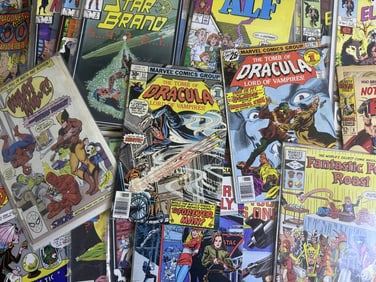 Vintage Marvel Comics Mixed Titles 1970s-80s Multiple titles including Excalibur, Tomb of Dracula,