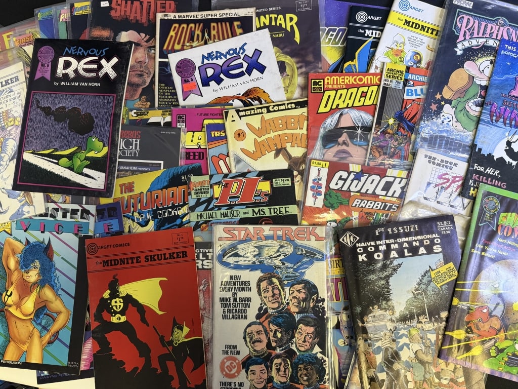 Vintage Comics Mixed Lot Non DC Marvel 1980s Multiple publishers and titles. Please refer to photos. (1 of 9)