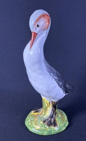 Vintage Italian Made Ceramic Pelican Stands 12.25 inches tall. Free from damage.