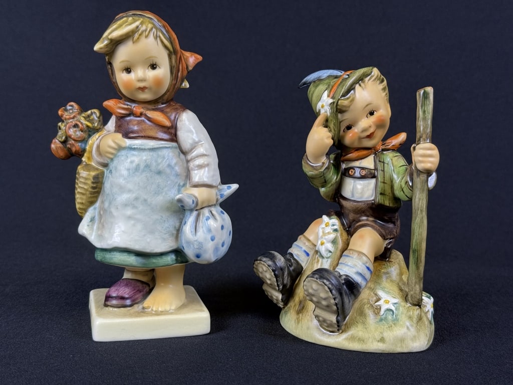 Hummel Figurines Weary Wanderer & Mountaineer #204 Weary Wanderer stands 5.5 inches tall. #315: #204 Weary Wanderer stands 5.5 inches tall. #315 Mountaineer stands 5 inches tall. Free from damage.