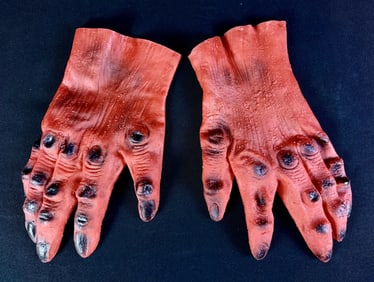Vintage Ben Cooper Red Devil Monster Gloves 1984 Good condition, free from cracks, tears, holes or