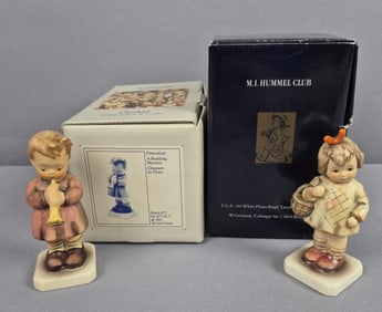 Goebel Hummel Figurines A Budding Maestro 477 & I Brought You a Gift 479 with Boxes
