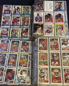 Basketball Football Card Collection Binders 6 x 12 x 11.5 inches. Mostly early 1990s. Multiple