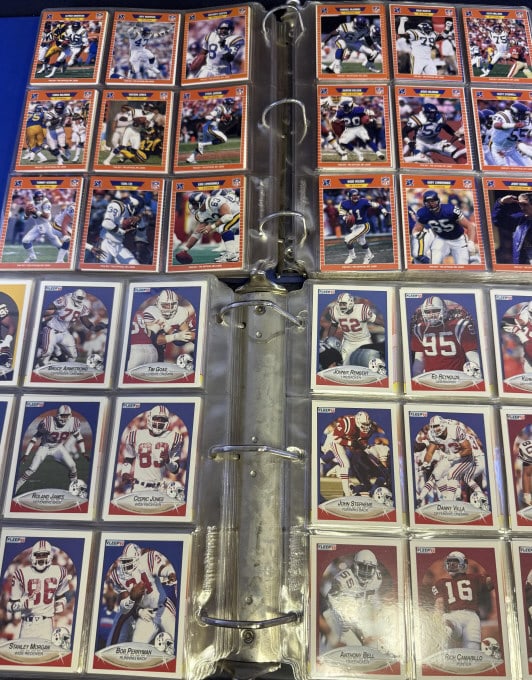 Football Card CollectionPro Set 89 Fleer 90 Binders.6 x 12 x 11.5 inches total (1 of 4)