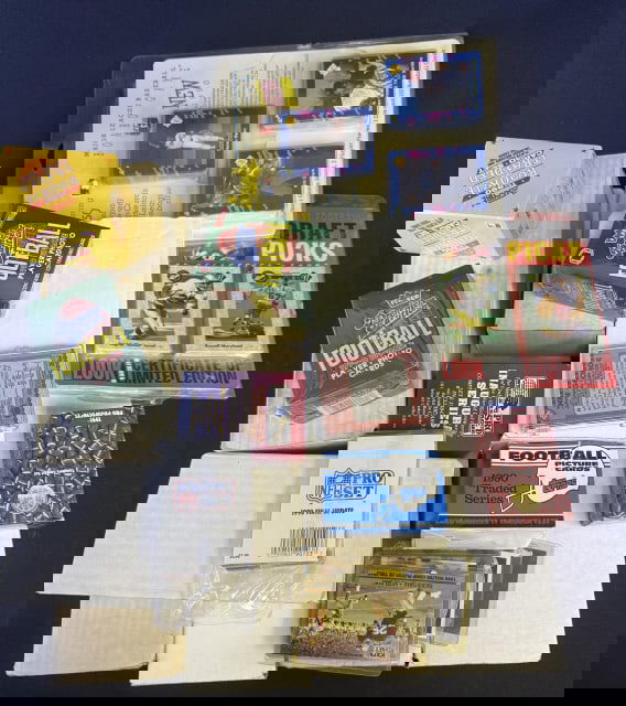 Mixed Mystery Lot Sports Trading Cards early 90s Uninspected. Total lot measures approximately 17 x (1 of 3)