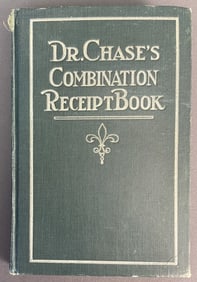 Antique Medical Book Dr Chase's Receipt Book Dr. Chase's Combination Receipt Book by Dr AW Chase.