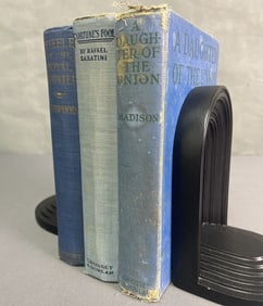 Blue Covered Antique Books Set of Three Steele of the Royal Mounted by James Olivet Curwood.