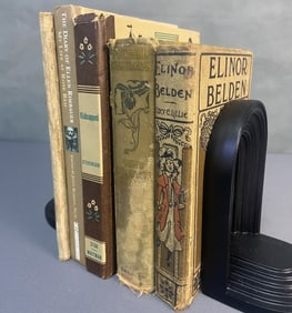 Cream Colored Vintage & Antique Books Set of 5 Elinor Belden by Mrs Lucy C Lillie. Published by the