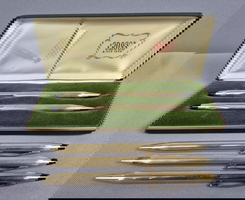 5 Gold Filled Cross Ball Point Pens & Pencils Please see images for details regarding the condition. (1 of 8)