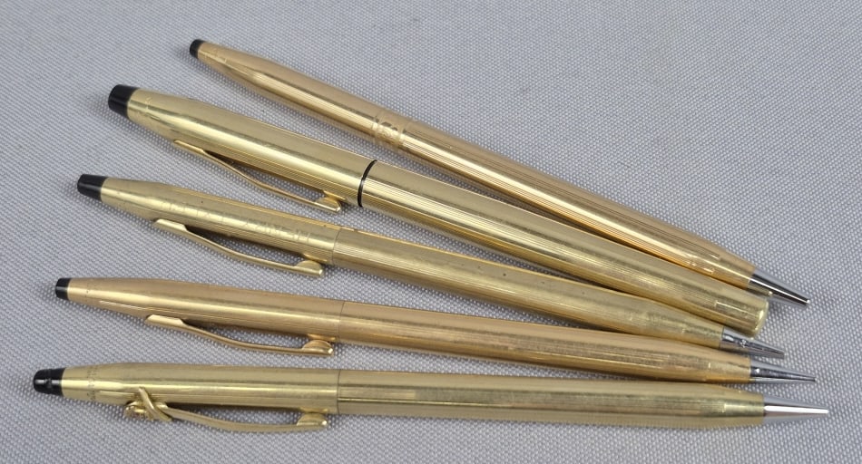 Gold Filled Cross Pens & Pencils Please see images for details regarding the condition.: Please see images for details regarding the condition.