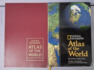 National Geographic Atlas of the World Enlarged Second Edition & Seventh Edition