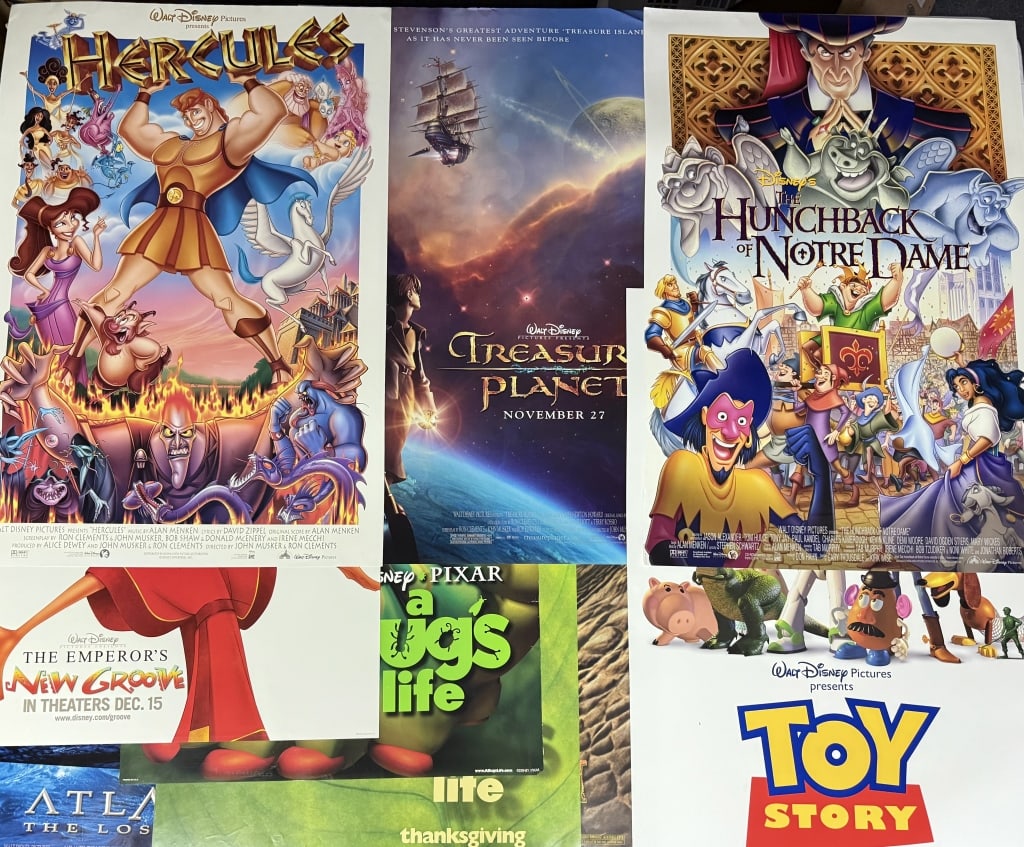 Disney & Pixar Animated One Sheet Movie Posters 27 x 40 inches double sided. From closed movie (1 of 2)