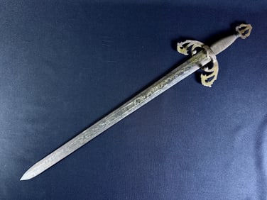 Vintage Spanish Mini Sword 30 inches long. Please refer to photos for item details and condition