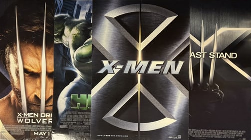 X-Men Hulk One Sheet Movie Posters. 27 x 40 inches double sided from closed movie theater