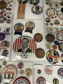 Assorted Political Pinback Campaign Buttons Mostly Lyndon Johnson and Jesse Jackson. See photos for