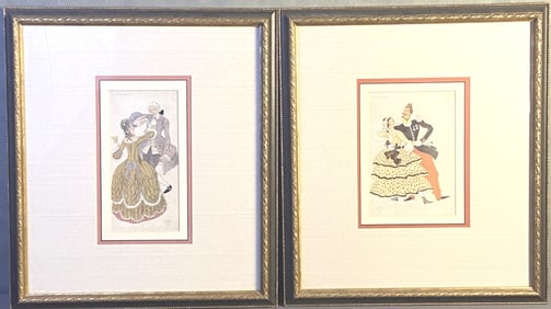 Polka & Gavotte Serge Ivanoff Dance Prints Two 1930's art prints by Serge Ivanoff, depicting the
