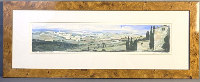 Carmine Errichiello Watercolor Painting Landscape painting by Carmine Errichiello, signed in pencil