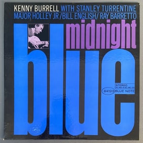 Vinyl Midnight Blue Kenny Burrell LP Album Midnight Blue by Kenny Burrell. Blue Note Records, BST