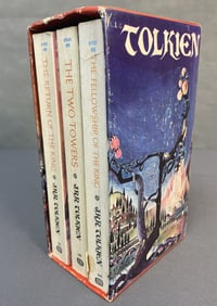 Tolkien Lord of the Rings in Slipcase Ballantine Set of three books from the Lord of the Rings by