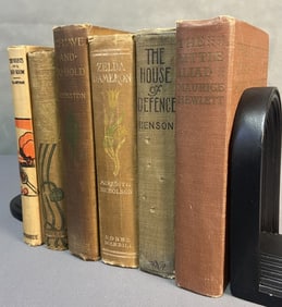 Brown Covered Antique Books Set of Six The Little Iliad by Maurice Hewlett. Published by JB