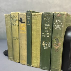 Green Covered Antique Books Set of Seven Cap'n Eri by Joseph C Lincoln. Published by AL Burt